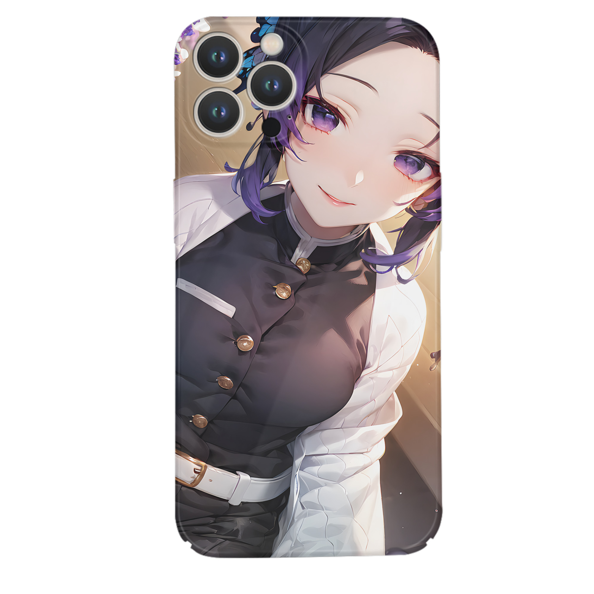 （画像用） 鬼滅の刃（きめつのやいば）蟲柱-胡蝶 しのぶ／こちょう しのぶ Kochou Shinobu 【iPhone 14シリーズ対応】ハードケース